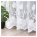 Dekorační vzorovaná záclona na žabky KARINA LONG bílá 200x250 cm (cena za 1 kus dlouhé záclony) 