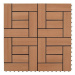 SHUMEE WPC Terasové dlaždice 30 × 30 cm, 11 ks, 1 m2, hnědé