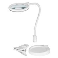 Goobay Lampa s lupou, 100 mm, 3 dioprie, LED osvětlení 6 W, klip a stojánek