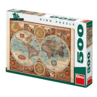 Puzzle 500 Mapa světa z roku 1626