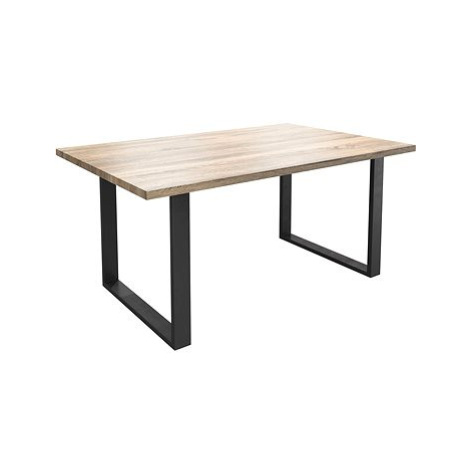DELIFE Jídelní stůl Adesso 140 × 90 cm dub tenká černá podnož