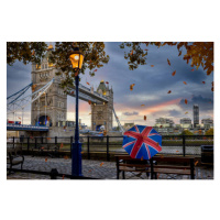Umělecká fotografie London in autumn time concept with, SHansche, (40 x 26.7 cm)