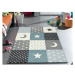 Dětský koberec Diamond Kids 120x170 cm, tyrkysový, hvězdy a měsíce