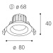 LED2 2231533D MAX 1, B DIM 8 3000K ZÁPUSTNÉ ČERNÉ