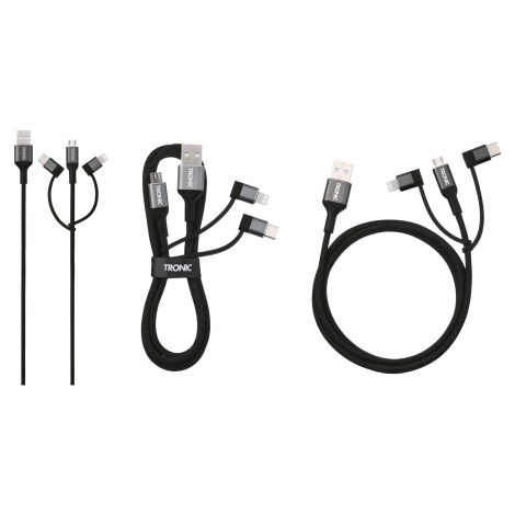 Tronic® Nabíjecí a datový kabel 3v1 (černá)