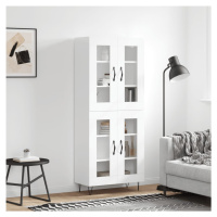 vidaXL Skříň highboard lesklá bílá 69,5 x 34 x 180 cm kompozitní dřevo