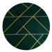 Dywany Łuszczów Kusový koberec Emerald geometric 1012 green and gold kruh - 120x120 (průměr) kru