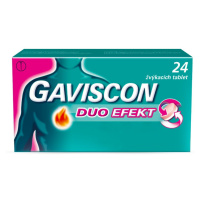 Gaviscon Duo Efekt 24 žvýkacích tablet