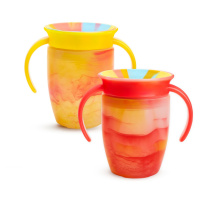 Munchkin Miracle 360° Tie Dye Cup Tropical 6m+ 2x207 ml žlutý a červený