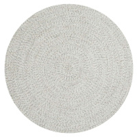 Bílý/béžový kulatý venkovní koberec ø 150 cm - NORTHRUGS