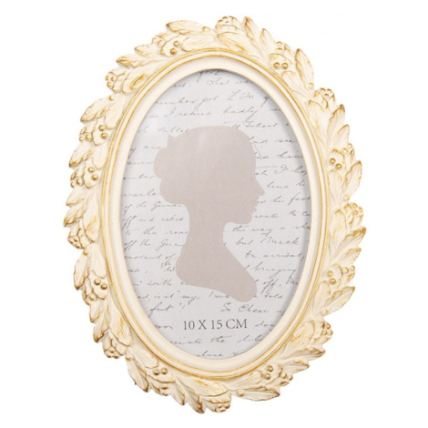 Zlato-béžový fotorámeček s bobulemi Boudewijn – 15x2x20 cm na fotografii 10x15 cm Clayre & Eef