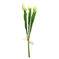 Umělá kytice tulipánů krémová, 50 cm