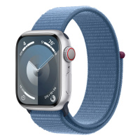 Apple Watch S9 Cellular 41 mm sport loop smart hodinky Silver/Winter Blue