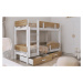 ArtBed Dětská patrová postel ETTORE | 80 x 180 cm Provedení: Moření - Akryl