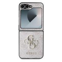 Guess PU 4G Metal Logo Zadní Kryt pro Samsung Galaxy Z Flip6 Pink