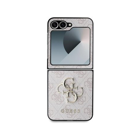 Guess PU 4G Metal Logo Zadní Kryt pro Samsung Galaxy Z Flip6 Pink