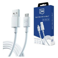 Kabel 3MK Hyper Cable USB-A - Micro USB 1.2m 5V 2.4A White Cable