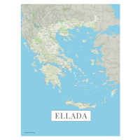 Mapa Ellada color, 30 × 40 cm