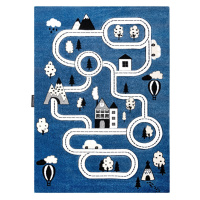 Dywany Łuszczów Dětský kusový koberec Petit Town streets blue - 200x290 cm