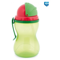Canpol babies Sportovní láhev se slámkou 370 ml - zelená