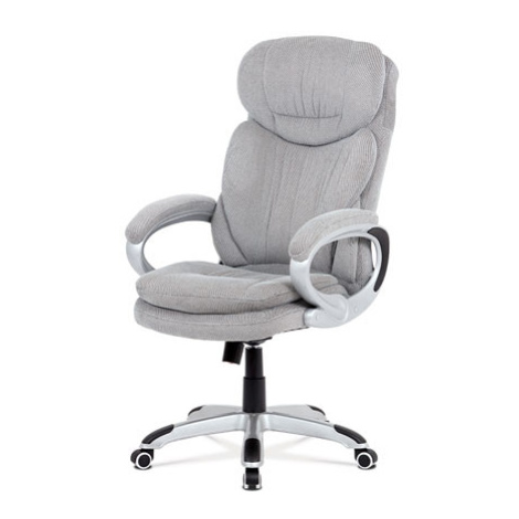 Kancelářská židle, šedá látka, kříž plast stříbrný, houpací mechanismus Autronic
