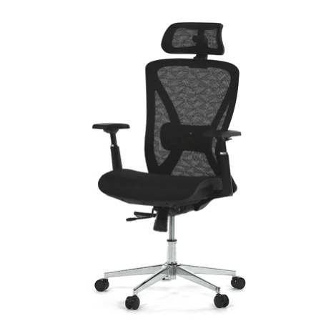 Židle kancelářská, černá MESH, kovový kříž Autronic