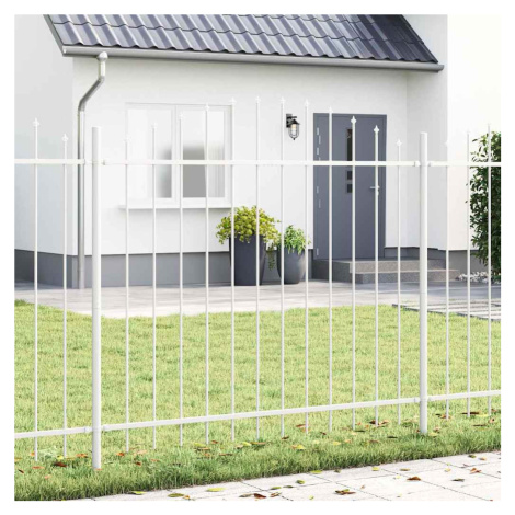 vidaXL Zahradní plot 5 pcs Bílá 170 x 165 cm Práškově lakovaná ocel