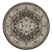Nouristan - Hanse Home Kruhový koberec Mirkan 104439 Cream/Brown 160 × 160 cm