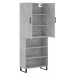 vidaXL Skříň highboard betonově šedá 69,5x34x180 cm kompozitní dřevo