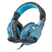 Fury Herní sluchátka s mikrofonem Hellcat, drátové, modré podsvícení, jack 3,5mm, kabel délka 2m
