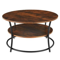 Tectake Konferenční stolek Cromford 80×46cm, Industrial tmavé dřevo