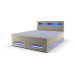 MSL Kontinentální čalouněná postel MANA (160 x 200 cm) Barva látky: MONOLITH 59