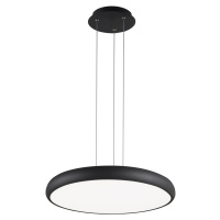 Nova Luce Decentní závěsné LED svítidlo Gap v bílé a černé barvě - pr. 510 x 70 x 1130 mm, černá