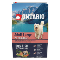 ONTARIO Dog Adult large fish & rice granule pro psy 2,25 kg