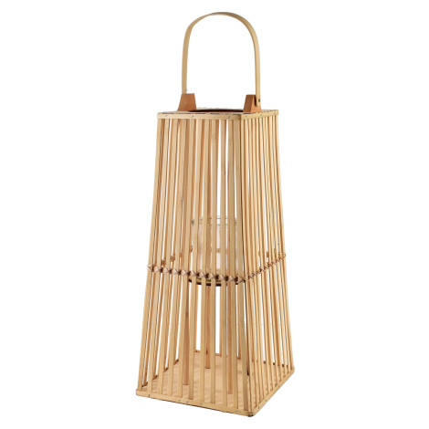 Mondex Proutěná lucerna LUCIE Natural 26,5x57 cm hnědá