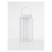 NOVA LUCE venkovní stolní lampa VERHAAL bílý hliník a čiré sklo LED 2W 3000K 3,7V 360st. IP54 so
