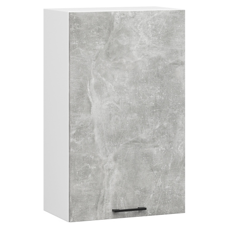 Ak furniture Závěsná kuchyňská skříňka OLIVIE 50x72 cm matná bílá/beton