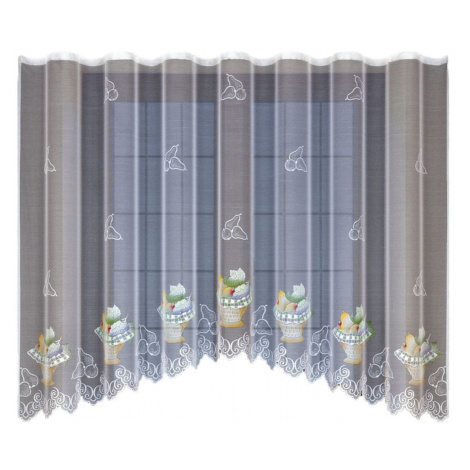 Dekorační žakárová záclona s řasící páskou ADRIA 145 bílá 300x145 cm MyBestHome MyBestHome PRO