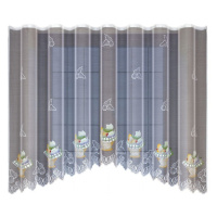 Dekorační žakárová záclona s řasící páskou ADRIA 145 bílá 300x145 cm MyBestHome