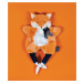 Plyšová liška na loutkové divadlo Doudou Amusette 3v1 Doudou et Compagnie oranžová 30 cm od 0 mě