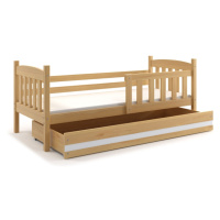BMS Dětská postel KUBUŠ 1 s úložným prostorem | borovice Barva: Borovice / bílá, Rozměr: 160 x 8