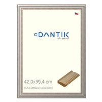 DANTIK rámeček 42 × 59,4, TOULON bílý velký plexi čiré