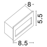 Nova Luce Vestavné venkovní svítidlo KRYPTON - 1,5 W, 145 lm, 55x80x85 mm, bílá NV 726403