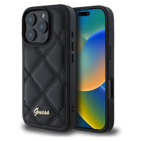 Guess PU Leather Quilted kryt pro iPhone 16 Pro Max černý