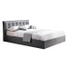 Čalouněná postel Denholm 160x200, šedá, včetně roštu a ÚP
