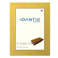 DANTIK rámeček 21 × 29,7, RETRO žlutý sklo čiré