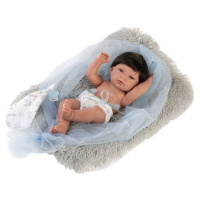Llorens 73803 NEW BORN CHLAPEČEK - realistická panenka miminko s celovinylovým tělem - 40 cm