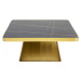 KARE Design Konferenční stolek Miler - zlatý, 80x80cm