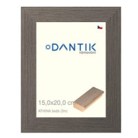 DANTIK rámeček 15 × 20, ATHINA šedý sklo čiré