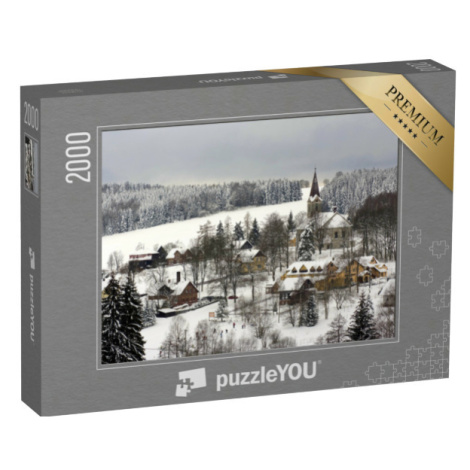 puzzle 2000 dílků „Zimní krajina Bublava, Krušné hory, Česká republika“